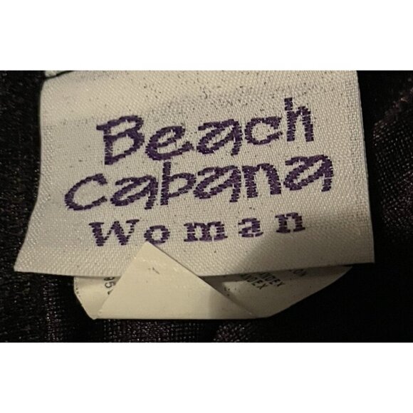 Beach Cabana Woman One Piece Mesh Insert Swimsuit Size 1X 16W/18W Bra No Pads - Picture 7 of 9